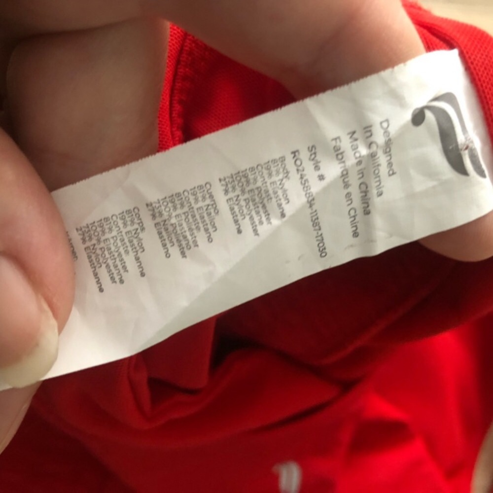 Fabletics Red Racerback Jumpsuit Romper - Picture 6 of 7